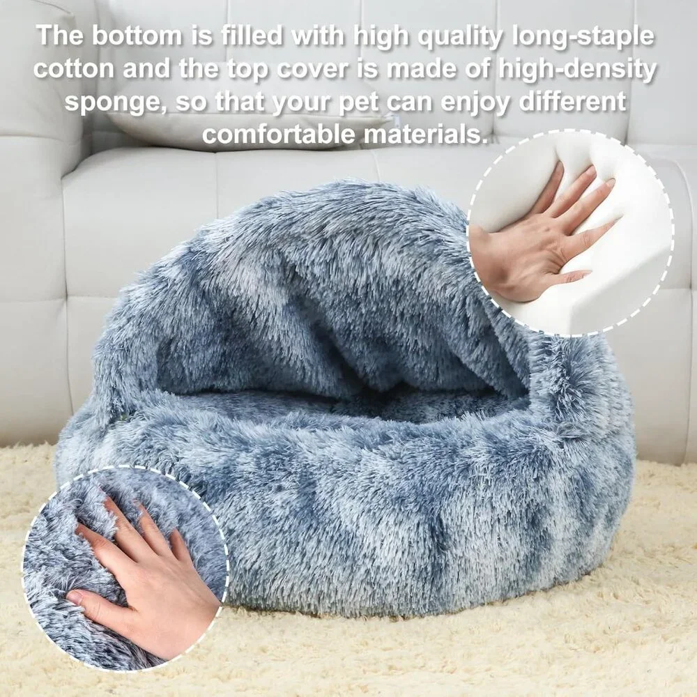 Calming  Cave Hooded Pet Bed  22